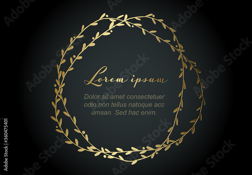 Minimalist golden floral flyer