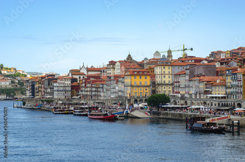 Douro river embankment  Ribeira district  Porto city  Portugal