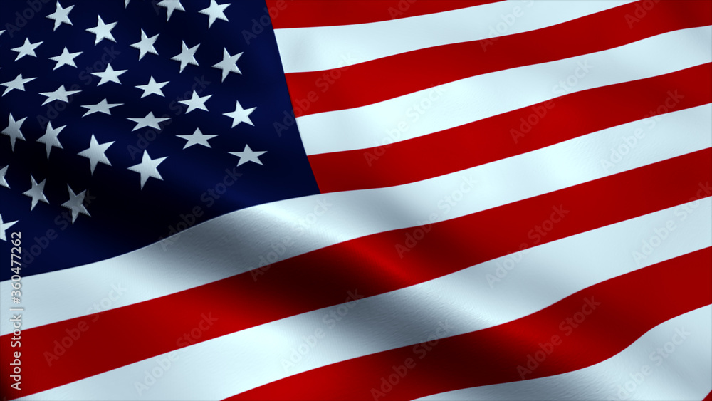 Fototapeta premium Close up of American flag background.