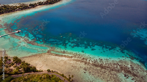 aerial view upon tropical beach © hreniuca