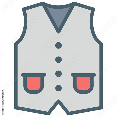 Flak west Men Dress Vector Icon 