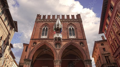 Time lapse of the view of Porta Ravegnana in Bologna, Italy photo