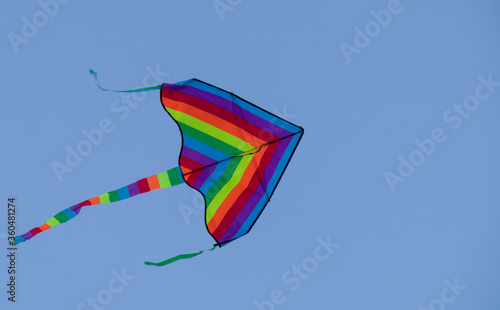 kite flying in the blue sky