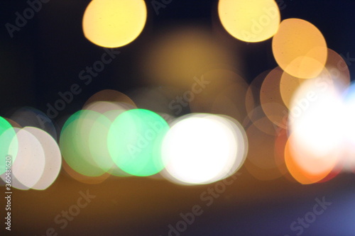 City light. A background for designers. Bokeh light. Colored light. © ChrkzSadig