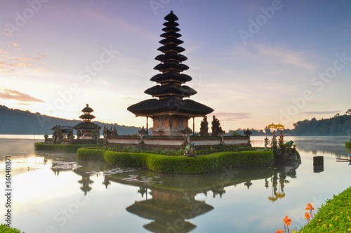 Temple in the middle of Beratan Lake in the north of Bali