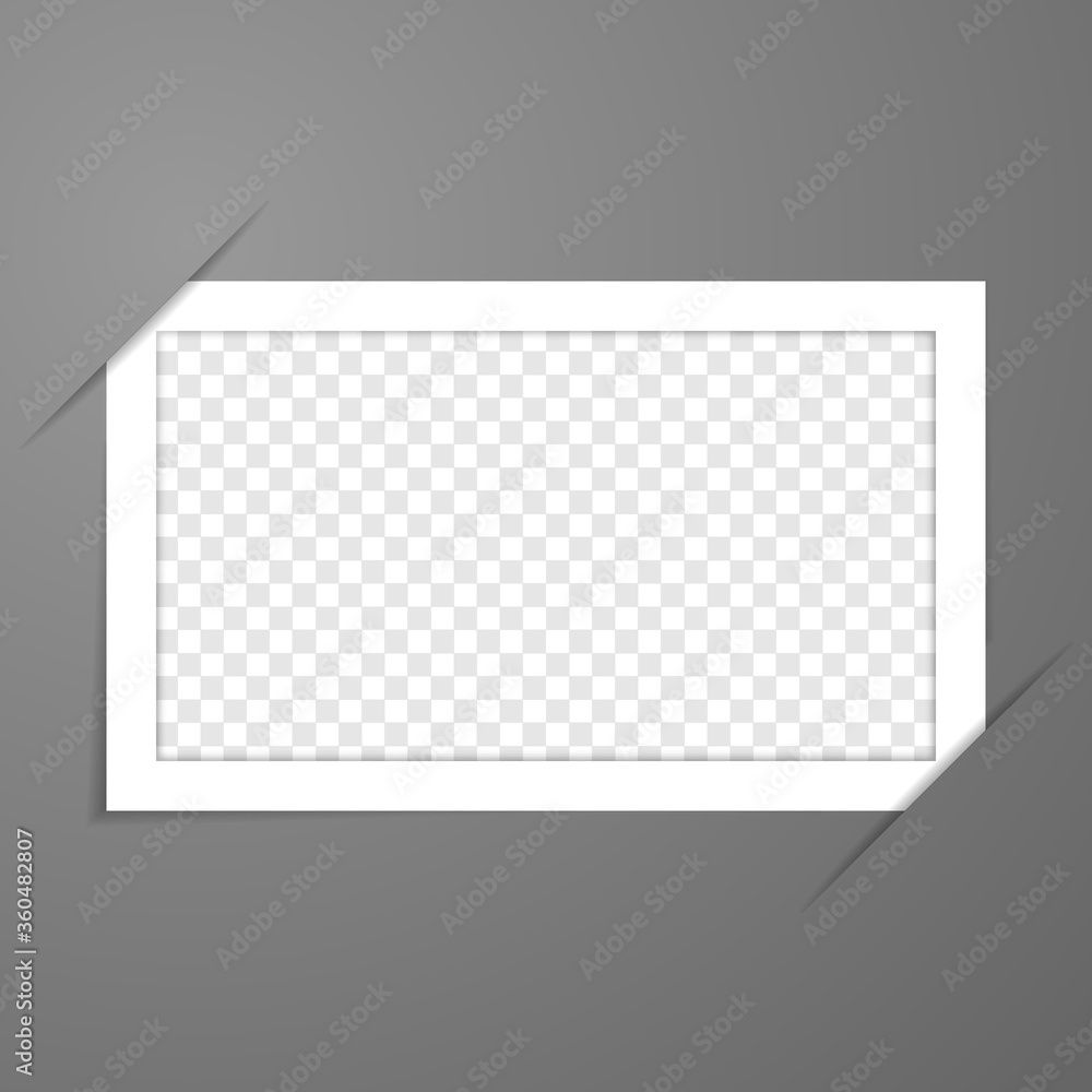 Fototapeta premium Blank photo frame transparency background