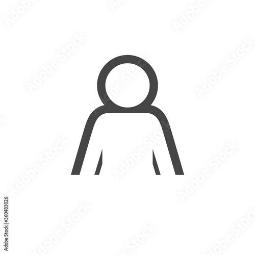 Female avatar. Woman simple icon. Vector illustration