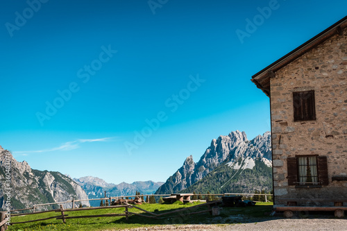 Exploration spring day in the beautiful Carnic Alps, Friuli-Venezia Giulia, Italy