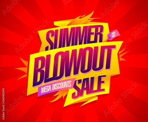 Summer blowout sale banner design