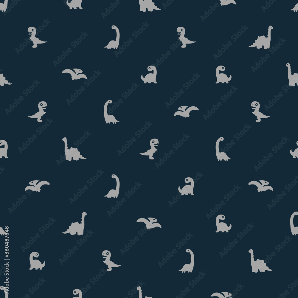 Hand drawing set of dinosaur. Seamless vector illustration. Hand drawing set of dinosaur. Seamless vector illustration.