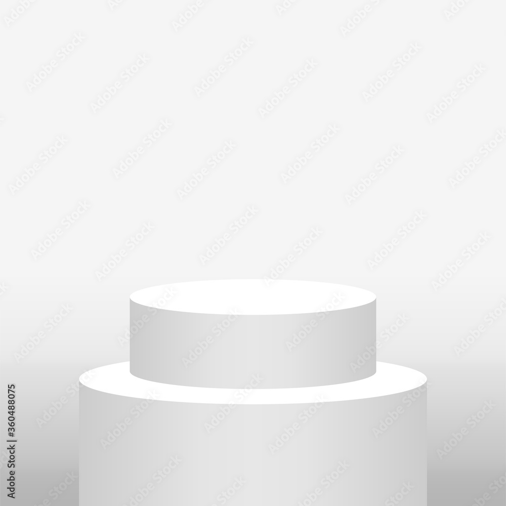 3d pedestal cylinder circle white grey for cosmetics showcase, podium circle stage pastel white color, platform 1 step for advertising copy space, one podium round for product display 3d pedestal cylinder circle white grey for cosmetics showcase, podium circle stage pastel white color, platform 1 step for advertising copy space, one podium round for product display
