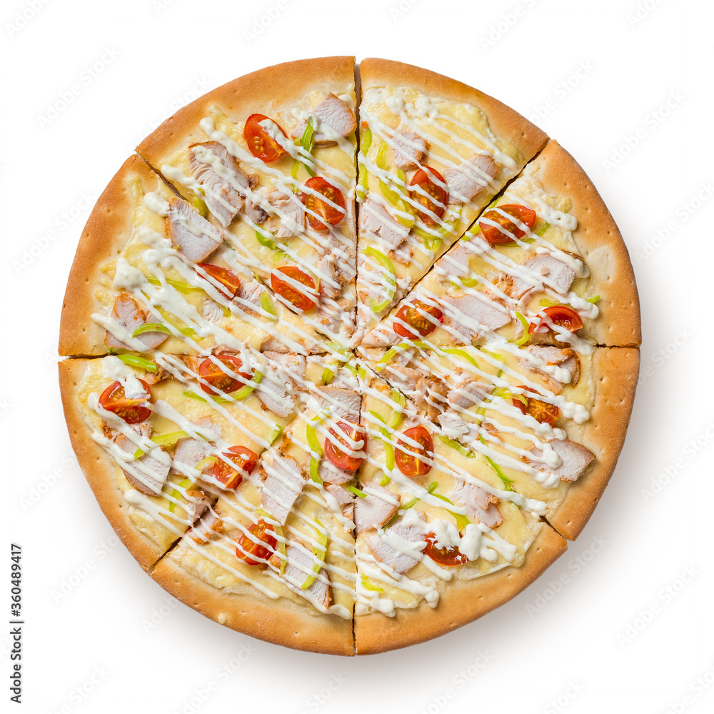 Pizza. Italian food ready to eat. Tasty Italian pizza isolated on a white background