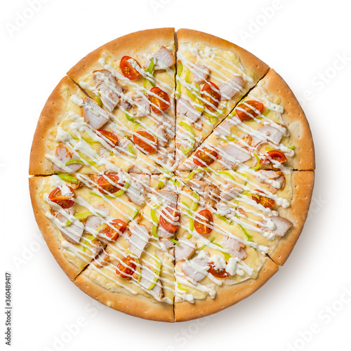 Obraz na płótnie Pizza. Italian food ready to eat. Tasty Italian pizza isolated on a white background w salonie