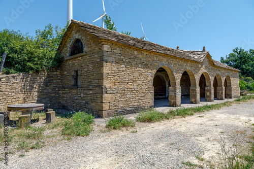 Reconstruction of a 17th century flour mill maintaining its original plant in Olleta, Spain photo