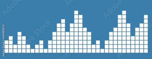 Bar chart steps diagram. Data graph chart steps, squares, vector