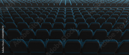 Quadro em tela Empty concert hall, no visitors event 3D illustration