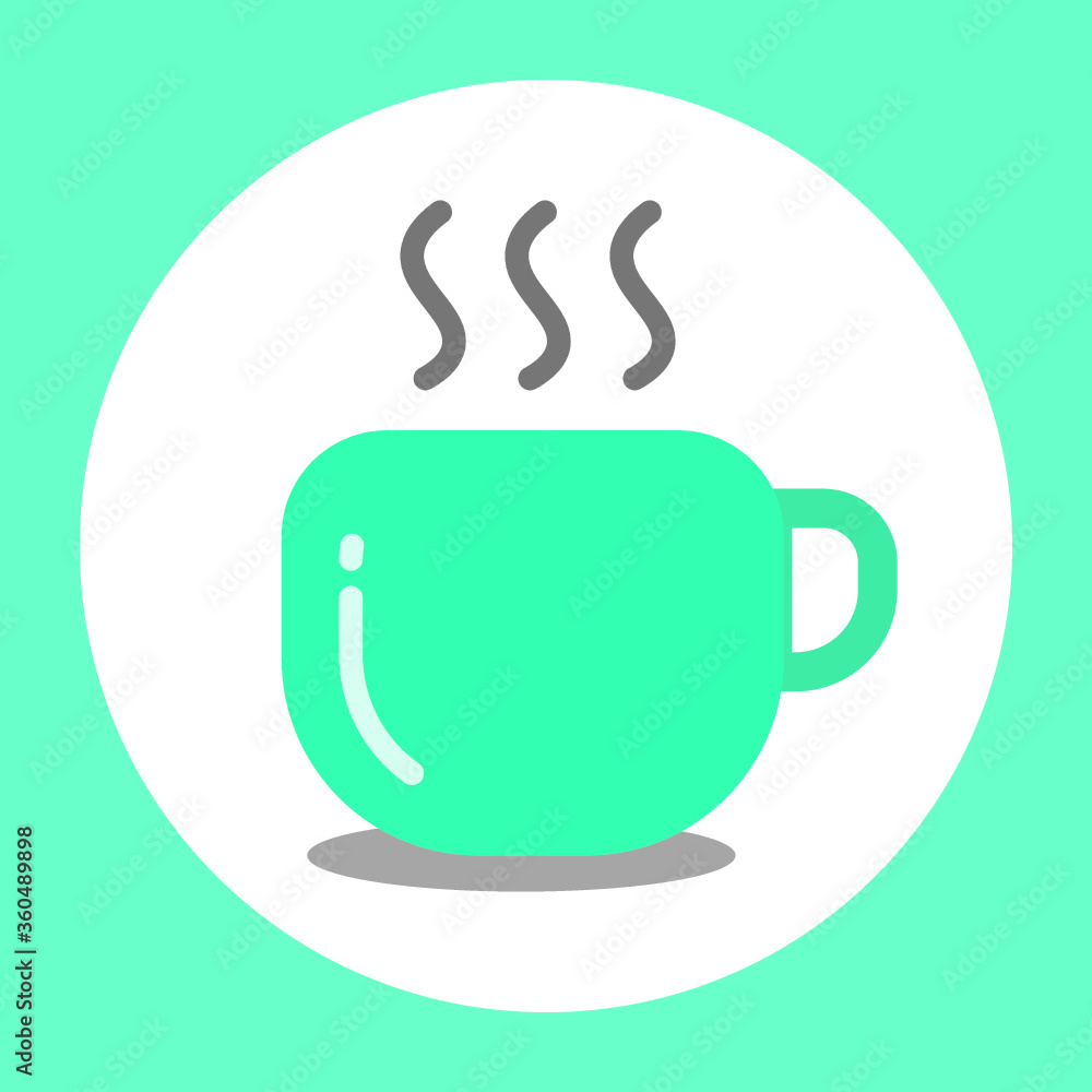 Icono de taza de café. Ilustración vectorial. sobre fondo blanco. Perfecto para imprimir en camisetas, afiches, murales de pared, tazas, gafas, tumbonas, pancartas, rollos y cualquier otro material de Icono de taza de café. Ilustración vectorial. sobre fondo blanco. Perfecto para imprimir en camisetas, afiches, murales de pared, tazas, gafas, tumbonas, pancartas, rollos y cualquier otro material de