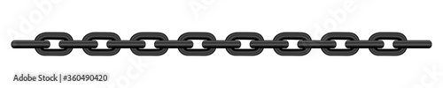 black chain isolated on white background, black chain steel, illustration chains