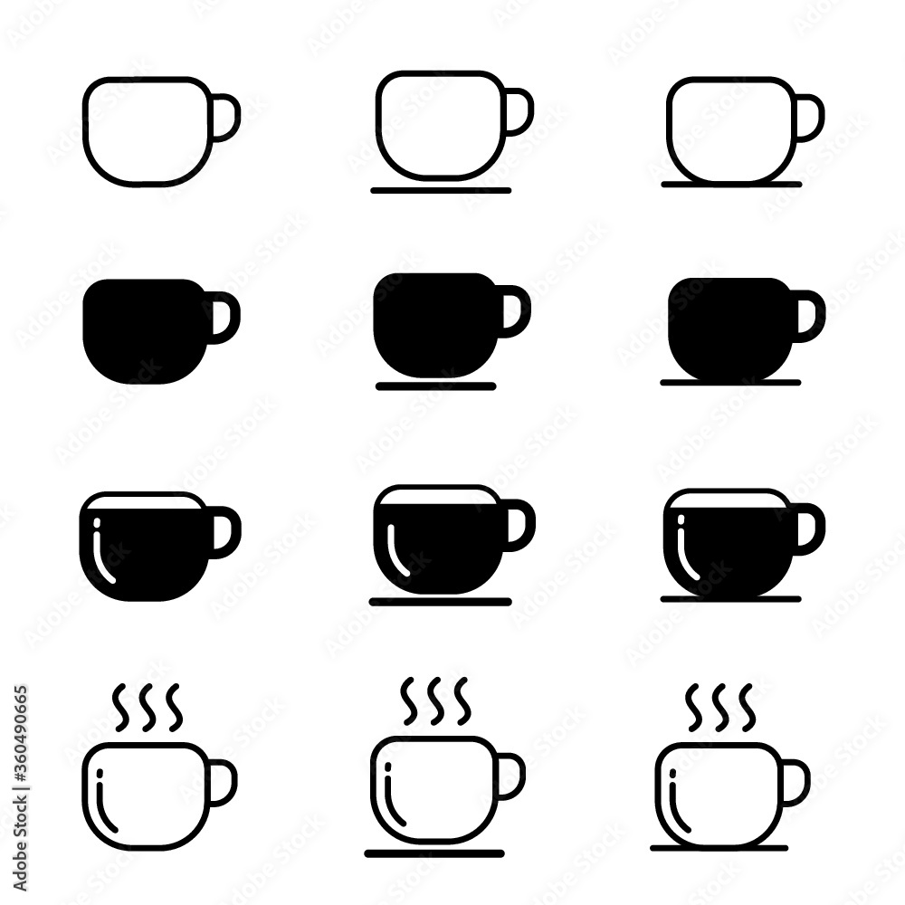Icono de taza de café. Ilustración vectorial. sobre fondo blanco. Perfecto para imprimir en camisetas, afiches, murales de pared, tazas, gafas, tumbonas, pancartas, rollos y cualquier otro material de Icono de taza de café. Ilustración vectorial. sobre fondo blanco. Perfecto para imprimir en camisetas, afiches, murales de pared, tazas, gafas, tumbonas, pancartas, rollos y cualquier otro material de