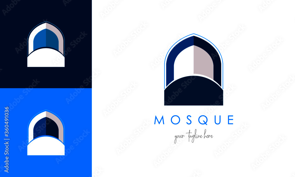 New Modern Simple Islamic Mosque Logo New Modern Simple Islamic Mosque Logo