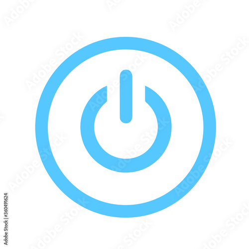 Power button icon. Logo element illustration.power button symbol design. colored collection. power button concept. Can be used in web and mobile. EPS 10