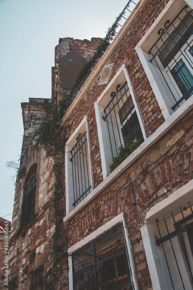 Fototapeta premium old brick building with windows