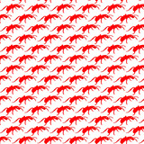 Seamless vector pattern with insects, white background with red ants