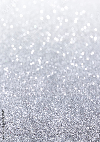 silver sparkly bokeh out of focus background