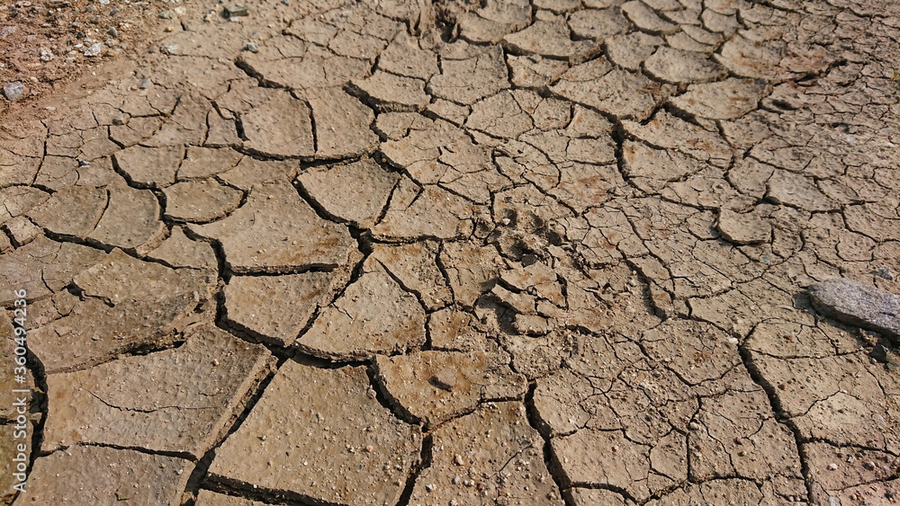 Dry clay mud texture drought global warming Dry clay mud texture drought global warming
