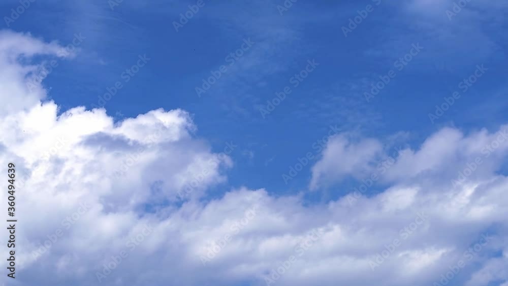 White clouds swirling in the blue sky - short timelapse White clouds swirling in the blue sky - short timelapse