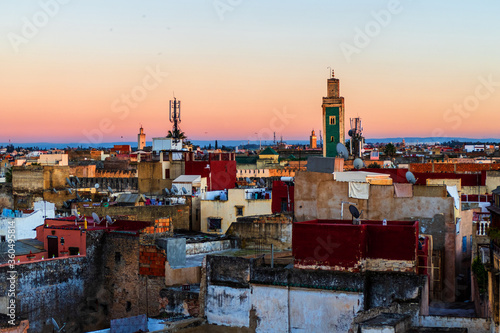 Panoramic view over Meknes, Morocco 