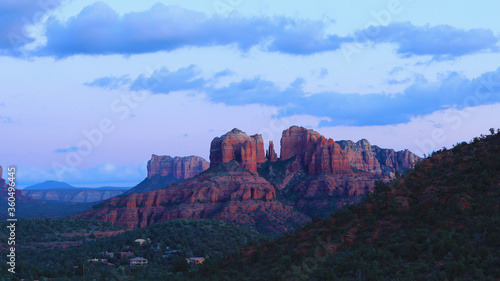 Cathedral Rock in Sedona, Arizona, United States at twilight