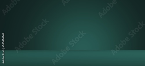 Minimal background for product presentation. Empty mockup podium on green background. 3d render illustration.