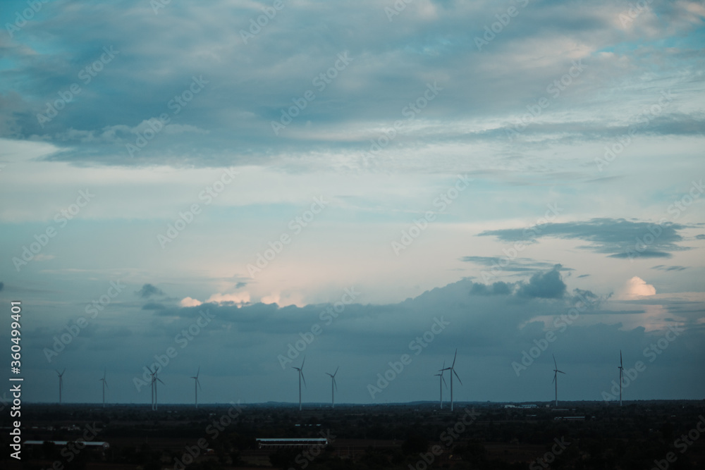 Clouds above the windmills in wind farm at Wankaner, Gujarat, India Clouds above the windmills in wind farm at Wankaner, Gujarat, India