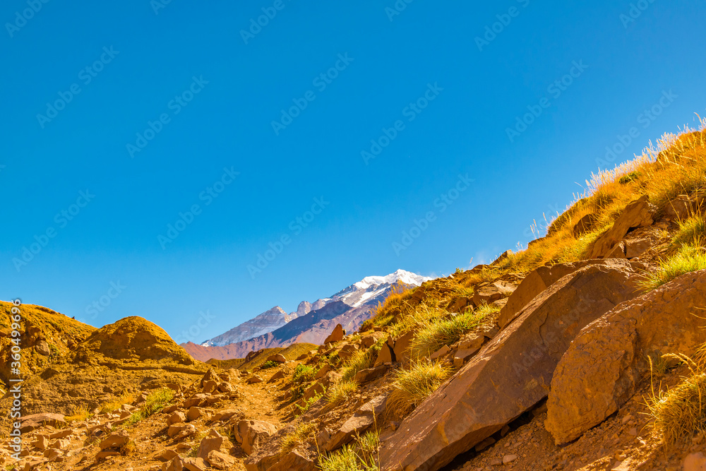 Obraz premium Aconcagua National, Park, Mendoza, Argentina