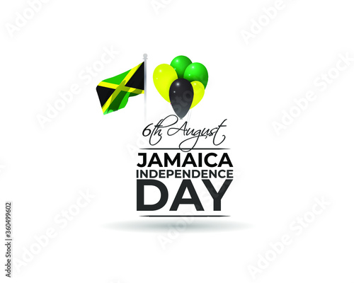 Vector illustration for happy Jamaica Independence Day