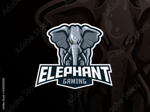 Elephant mascot sport logo design