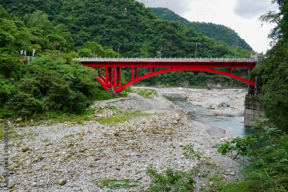 Landscape View in Taroko red bridge, Taroko national park, Hualien, Taiwan. Landscape View in Taroko red bridge, Taroko national park, Hualien, Taiwan.