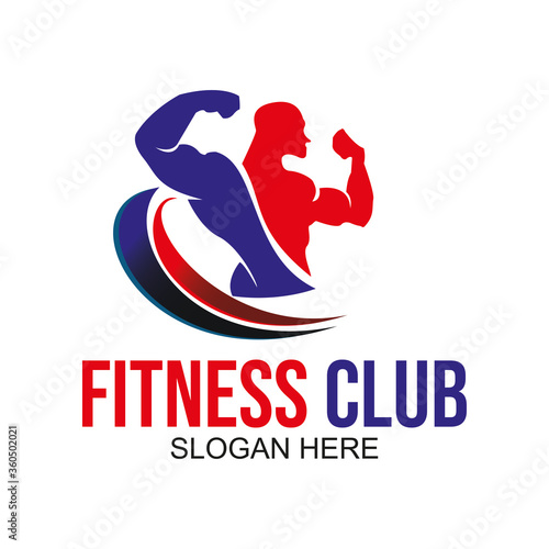 fitnes logo illustration icon design