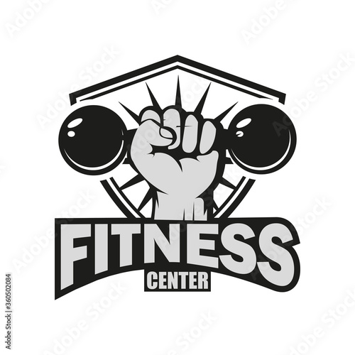 fitnes logo illustration icon design