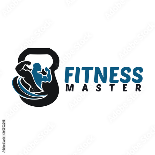 fitnes logo illustration icon design
