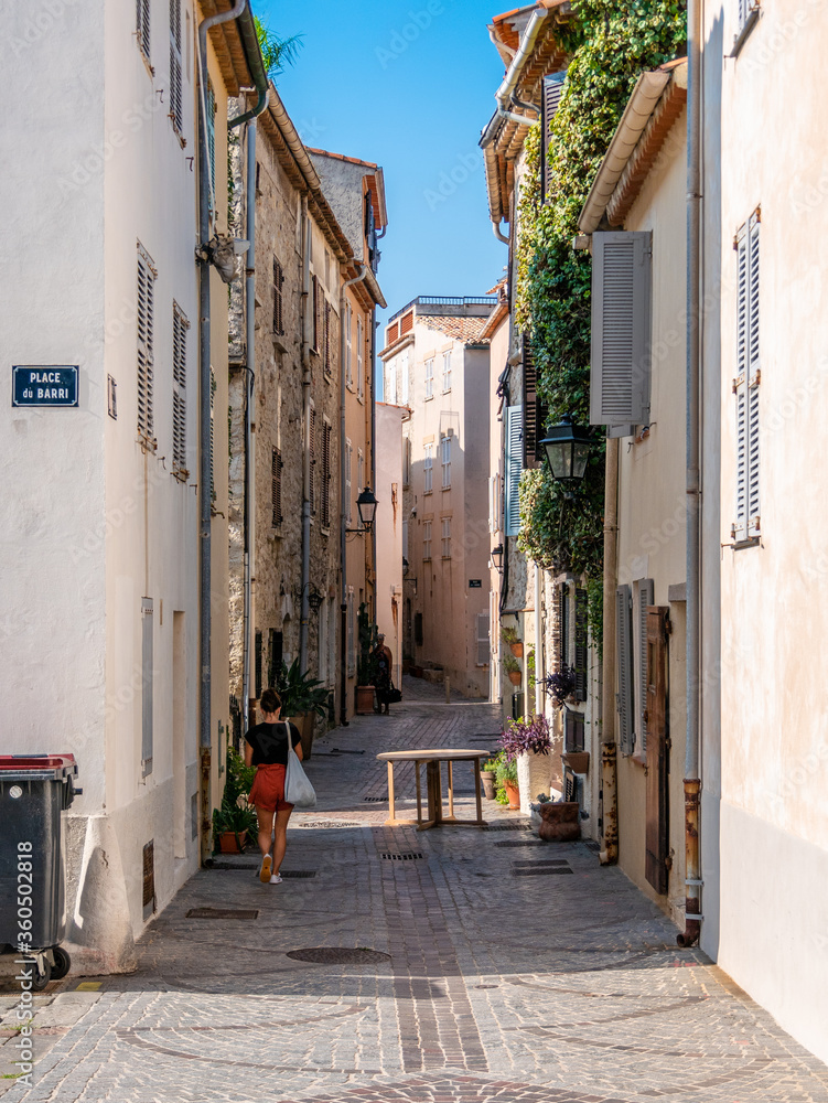 Mediterranean Stone Street View Of Antibes, France