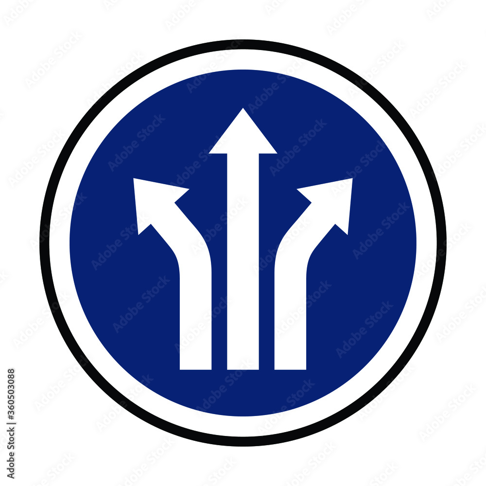 curve to left sign, go straight signal, curve to right symbol, traffic sign vector curve to left sign, go straight signal, curve to right symbol, traffic sign vector
