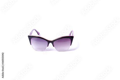 sun protective glasses on a white background