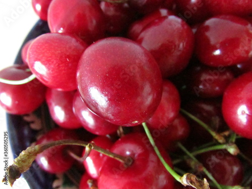 cherries on the table