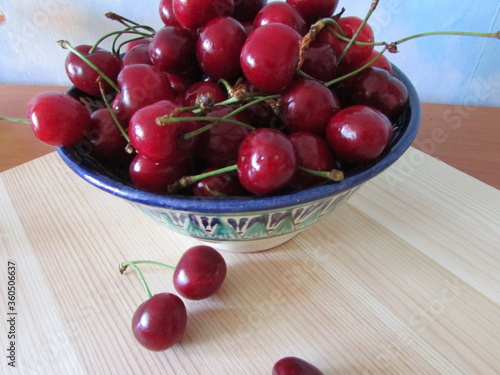 cherries in a bowl