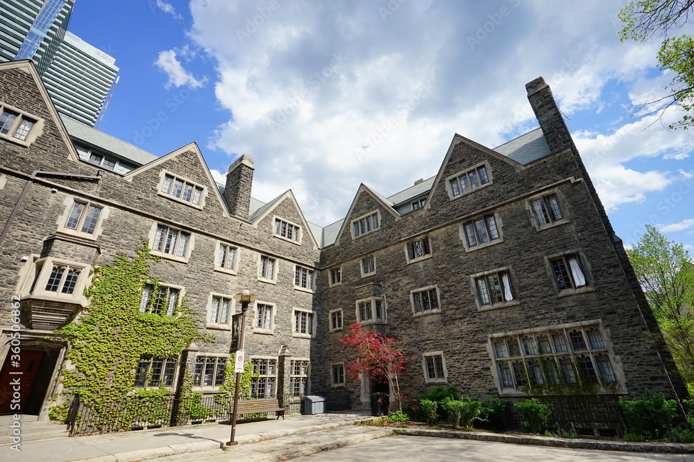 University of Toronto Campus landscape in spring