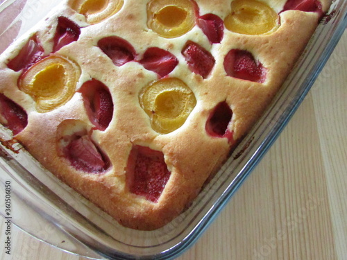 slice of strawberry cake