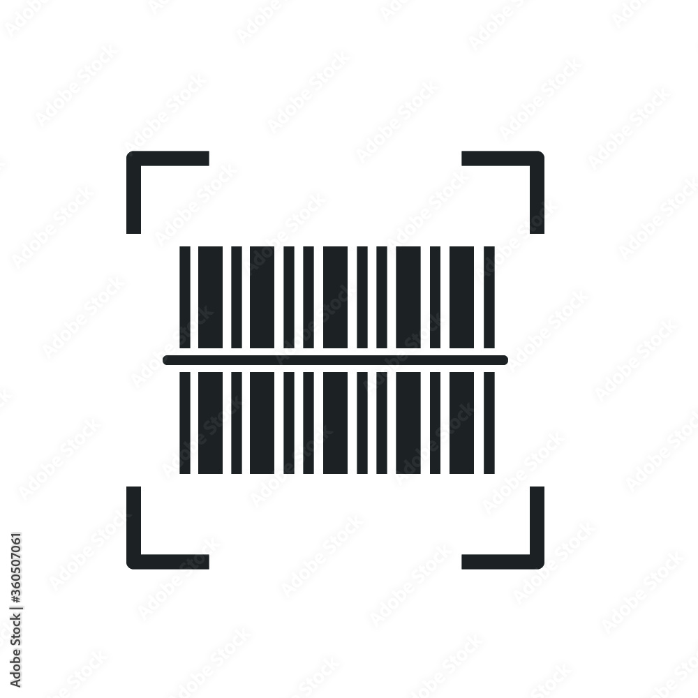 Barcode product distribution icon. Vector illustration. Business concept barcode pictogram.
