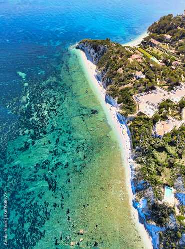 Elba Island, Italy. Amazing aerial view of Padulella Beach near Portoferraio photo